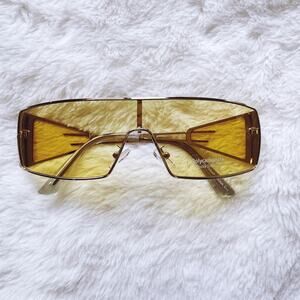 Sandy Clear Yellow Wrap-Around Sunglasses